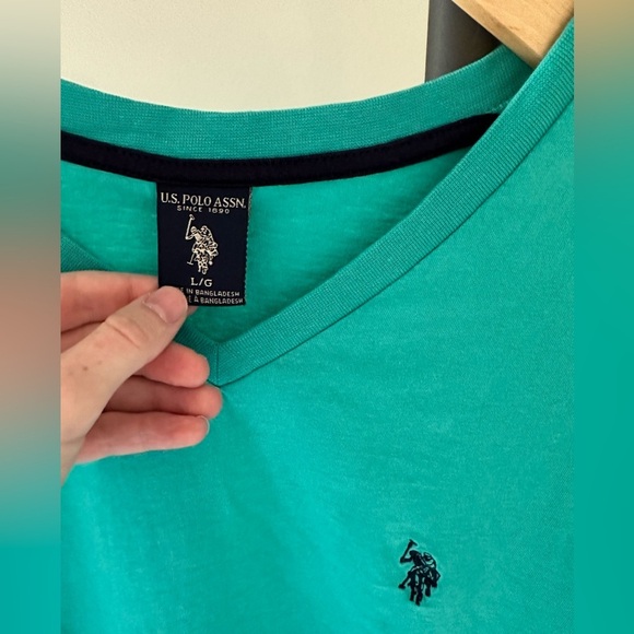 U.S. Polo Assn. Turquoise V-Neck Tee - Picture 3 of 6